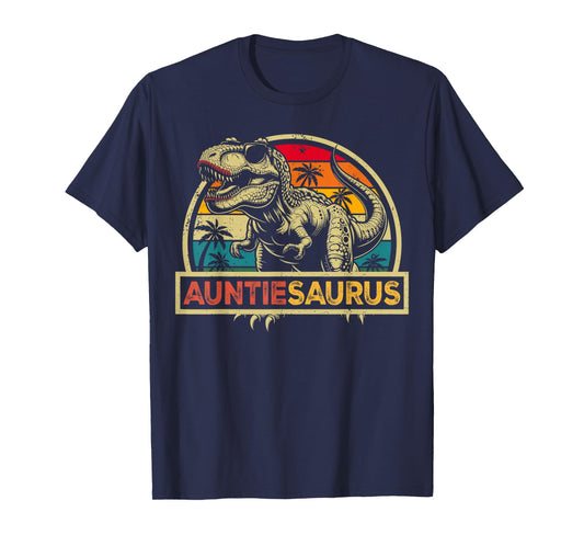 Auntiesaurus T Rex Dinosaur Auntie Saurus Family Matching T-Shirt
