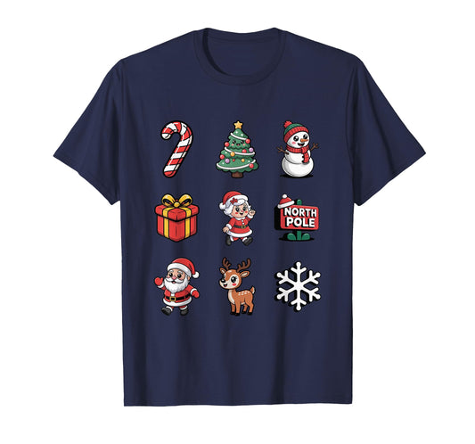 Fun Elf Santa Gingerbread Snowman Holiday T-Shirt