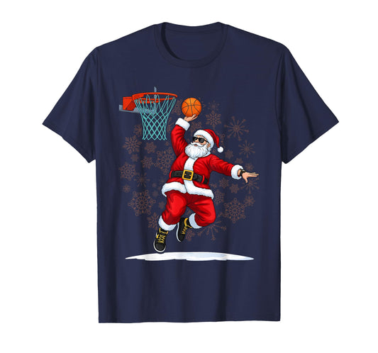 Dunking Santa Basketball for Christmas - Dunk! T-Shirt