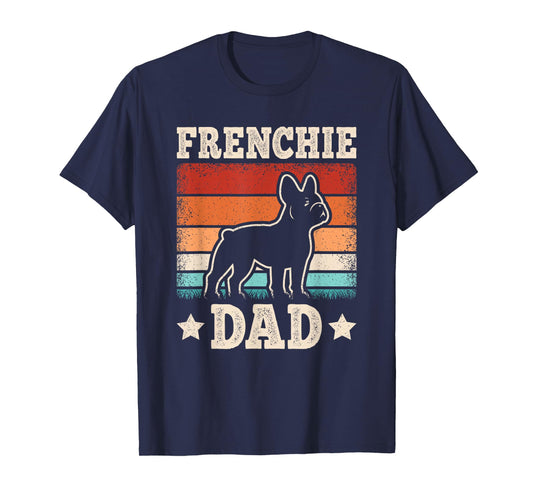 Frenchie Dad Retro French Bulldog Lover Daddy Men T-Shirt