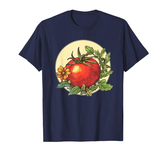 Tomato Garden Vintage Botanical Art T-Shirt