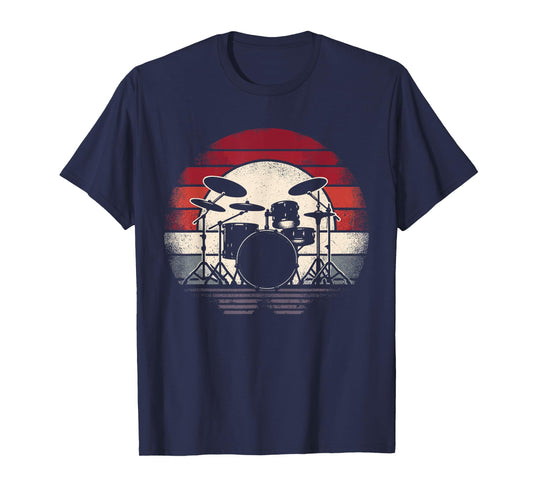 Drums Drummer Band Drumset Retro Vintage Drum T-Shirt