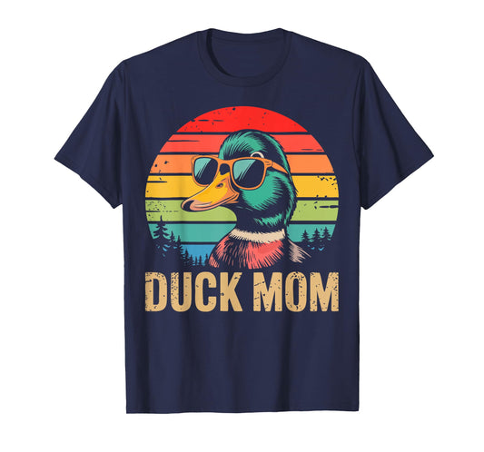 Women Vintage Duck Mom Duck Farm Mama Duck Mothers Day T-Shirt