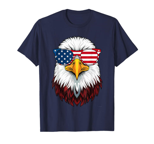 American Flag Patriotic Eagle Shirt Men Boys 4th of July T-Shirt