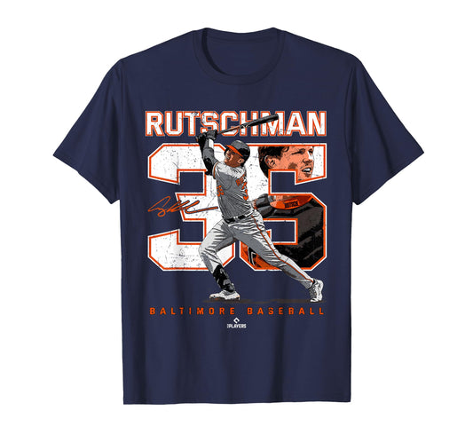 Number and Portrait Adley Rutschman Baltimore T-Shirt