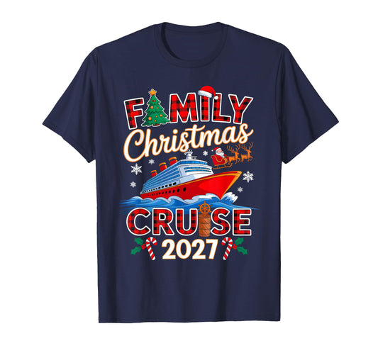 Family Christmas Cruise 2027 Matching Family Cruise Holiday T-Shirt