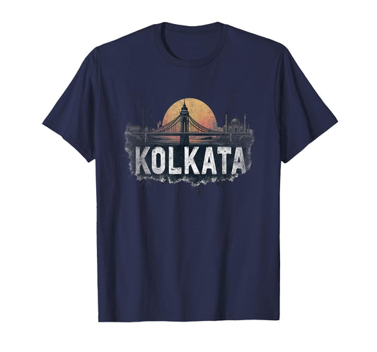 Retro Kolkata Landscape Vintage Souvenir T-Shirt