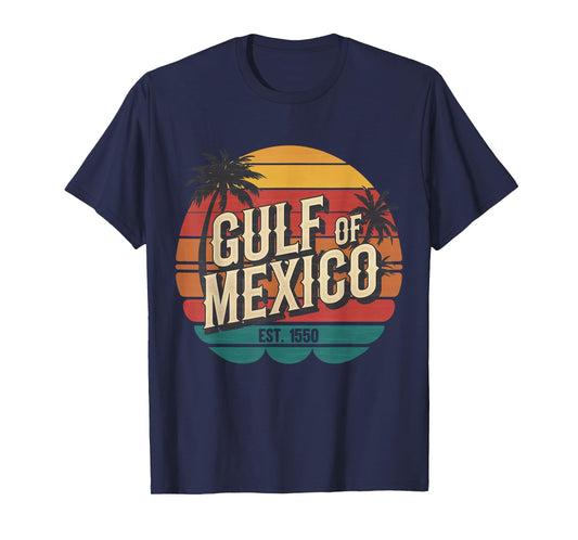 Gulf of Mexico EST 1550 el golfo de mexico retro vintage T-Shirt