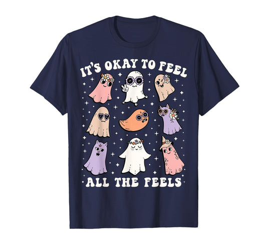 It’s Okay to Feel All the Feels Special Ed Teacher Halloween T-Shirt