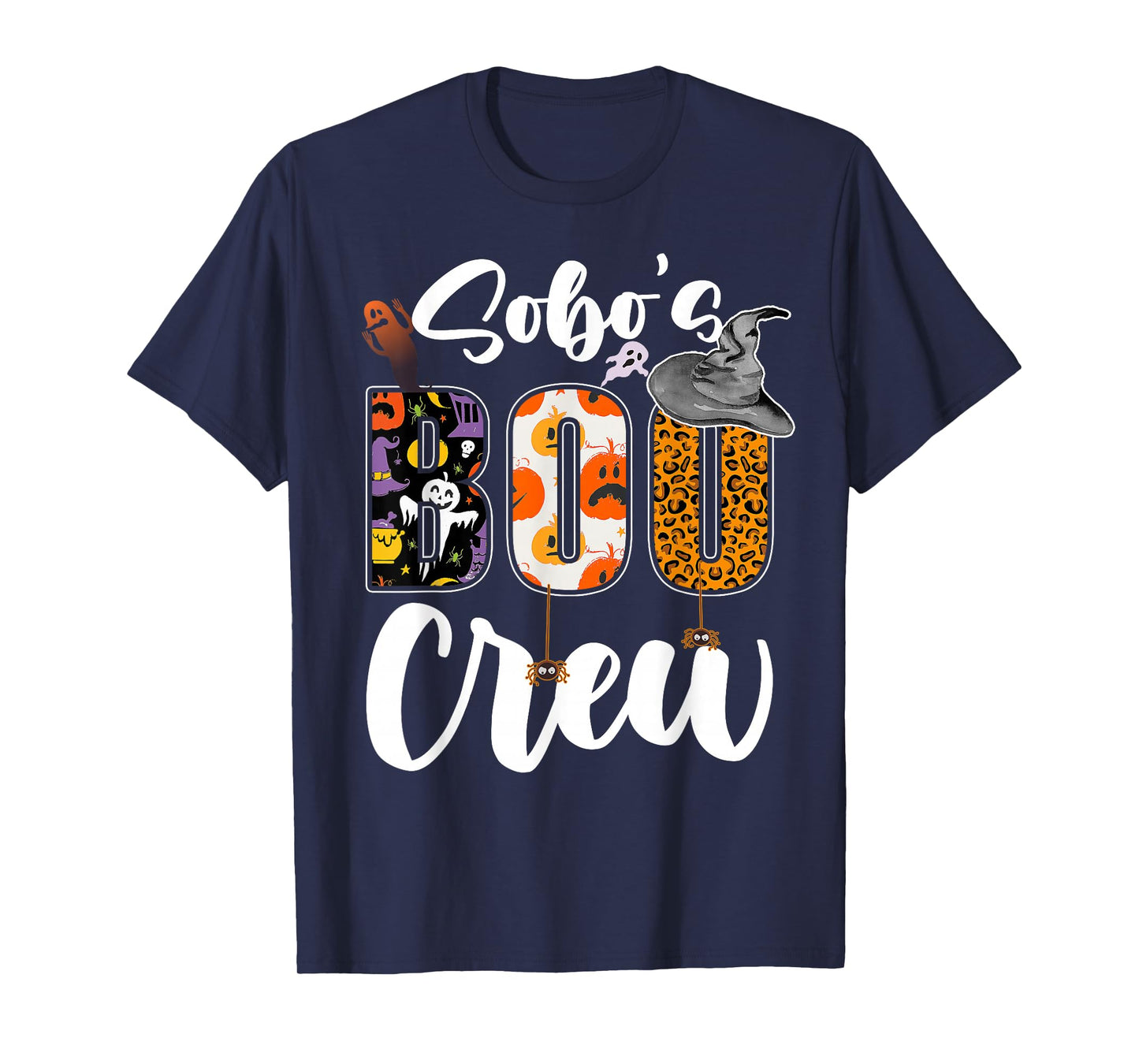 Sobo's Boo Crew Halloween Grandma Grandkids Matching T-Shirt