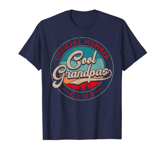 Grandpa Vintage Cool Grandpas Club Official Member Funny T-Shirt