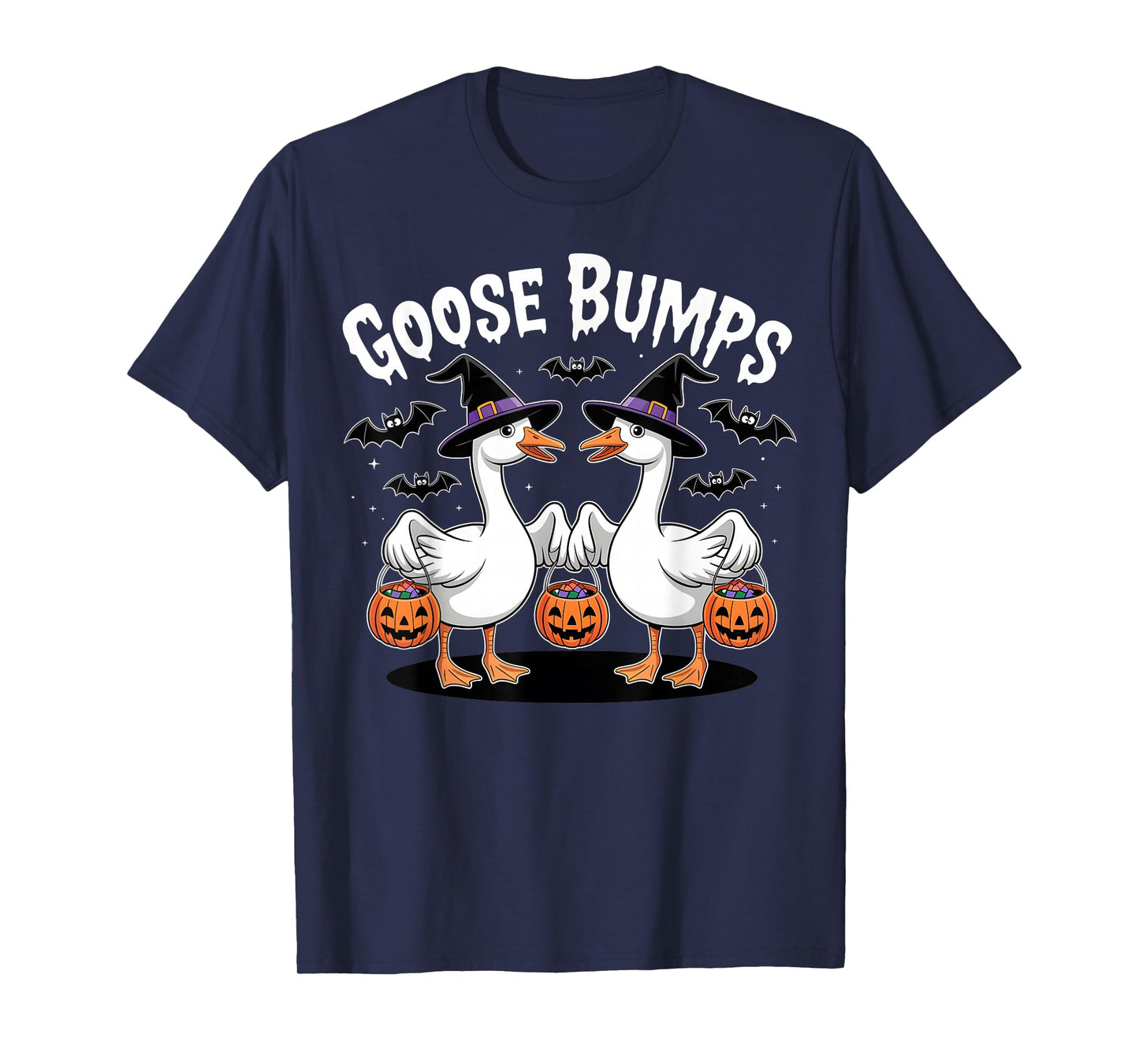 Goose Bumps Witch Goose Funny Halloween Candy Look T-Shirt