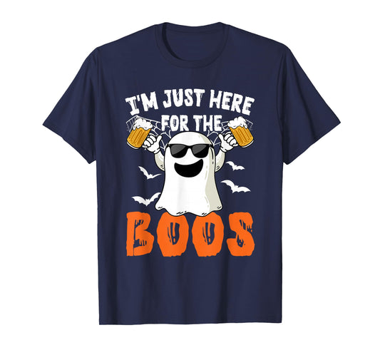 I'm Just Here For The Boos Cute Ghost Halloween Costume T-Shirt