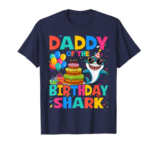 Daddy of the Shark Birthday Dad Matching Family T-Shirt
