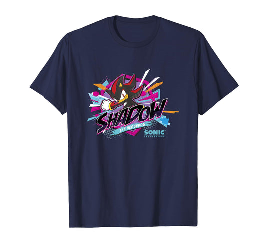 Sonic The Hedgehog Shadow Retro Neon Logo T-Shirt