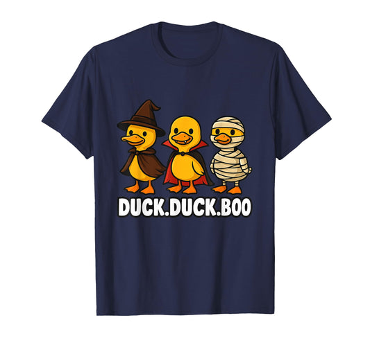 Duck Boo Funny Cute Spooky Halloween Retro Goose T-Shirt