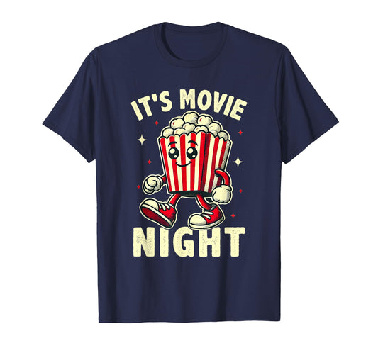 It's Movie Night Retro Family Movie Night T-Shirt