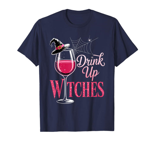 Drink Up Witches Rosé Funny Halloween Party Outfit T-Shirt