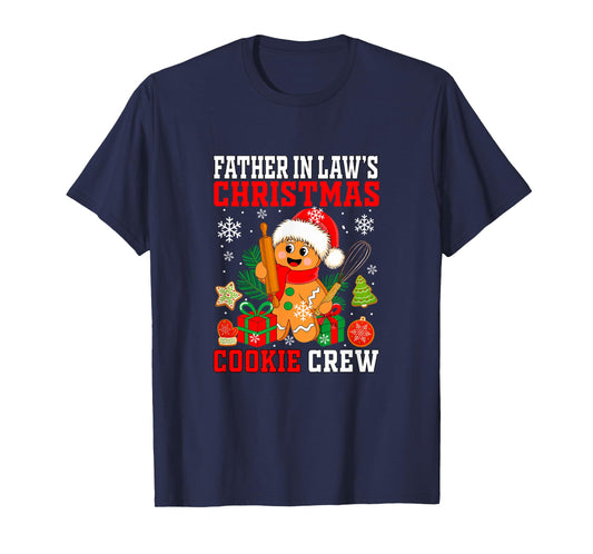 Father in Law's Christmas Cookie Crew Santa Cookies Baker T-Shirt