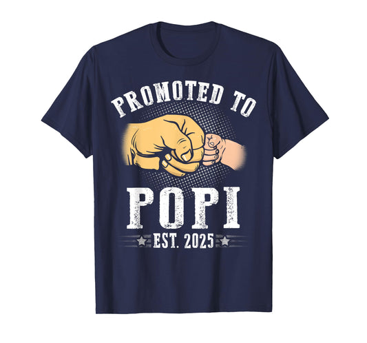 Promoted To Popi est.2025 Father's Day First time Popi T-Shirt