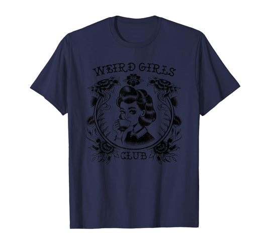 Weird Girls Club Retro Gothic Floral Alt Girl T-Shirt