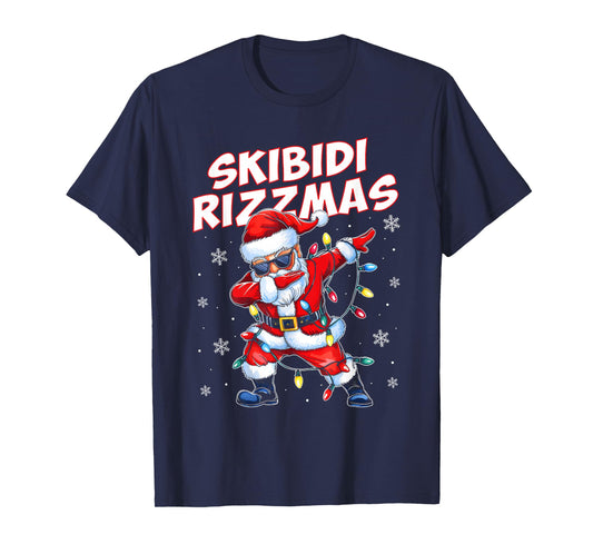Skibidi Rizzmas Christmas Rizz Santa Claus Charisma Kid Cool T-Shirt