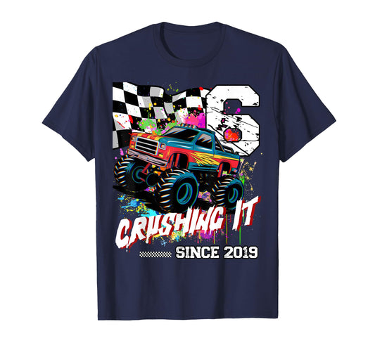 Birthday Monster Truck 6th years old Monster Truck Birthday T-Shirt