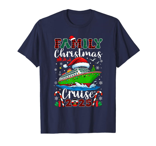 Family Christmas Cruise 2025 Matching Cruise Holiday Holiday T-Shirt