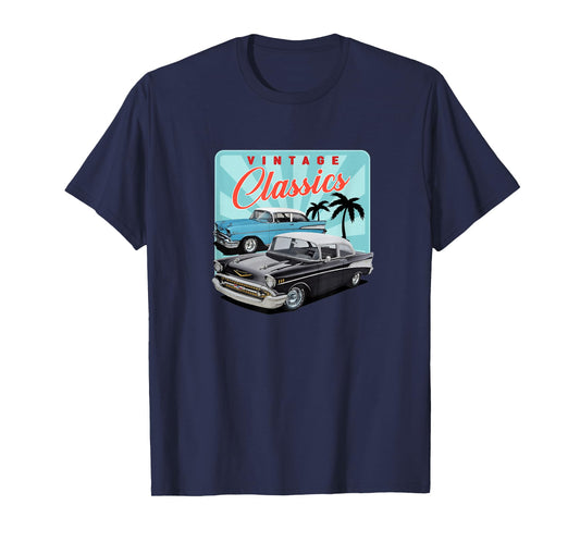 55 56 57 Chevys Truck bel air vintage cars T-Shirt