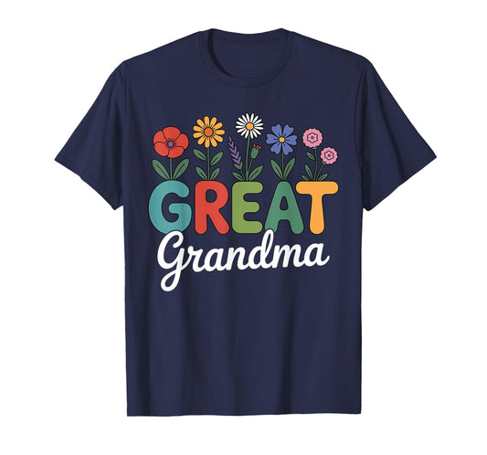 Cute Wildflowers Grandma Floral Mother's Day Great Grandma T-Shirt