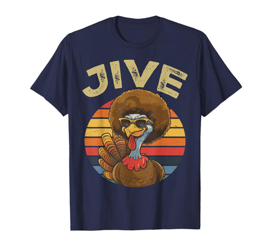 Jive Thanksgiving Turkey Day Funny Face Vintage Retro Style T-Shirt