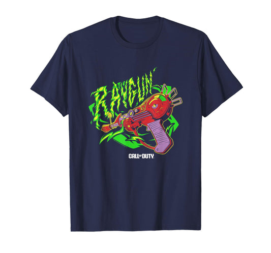 Call Of Duty Raygun Zombie Green Neon Big Chest Retro Logo T-Shirt