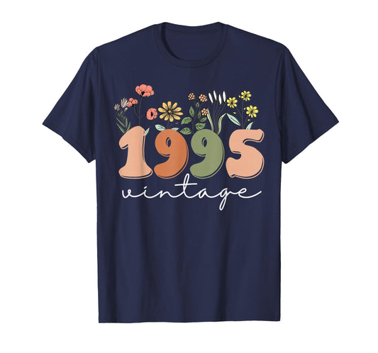 30 Years Old Vintage 1995 30th Birthday Tee Wildflower Women T-Shirt