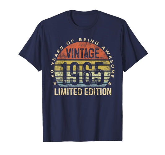 Vintage 1965 Limited Edition 60-Year-Old Gifts 60th Birthday T-Shirt