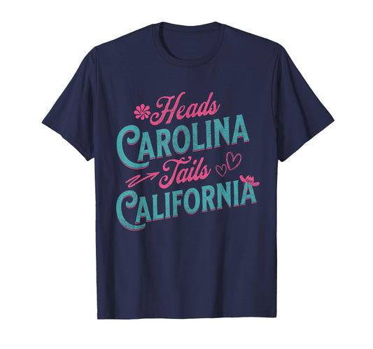 Heads Carolina Tail California Retro Vintage T-Shirt