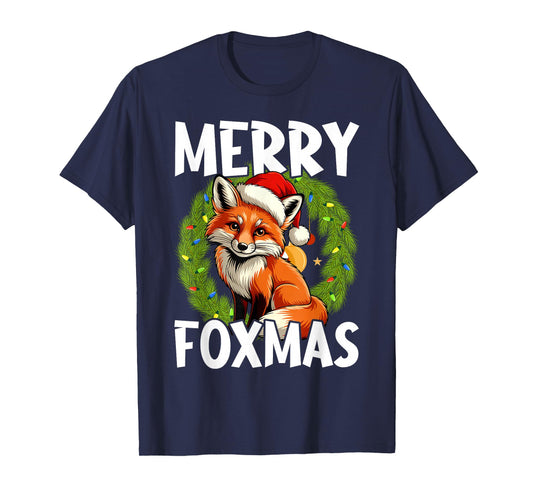 Cute Santa Fox Xmas Merry Foxmas T-Shirt