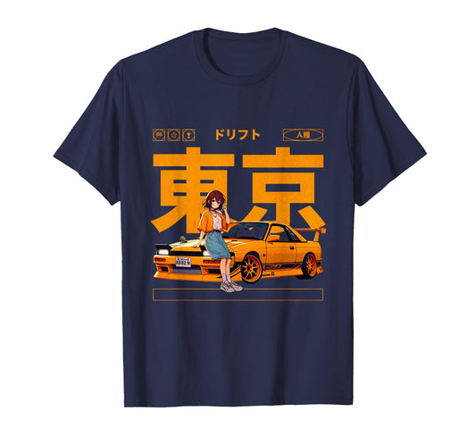 JDM Tokyo Japan Drift Race Car Tuning Retro Vintage Graphic T-Shirt