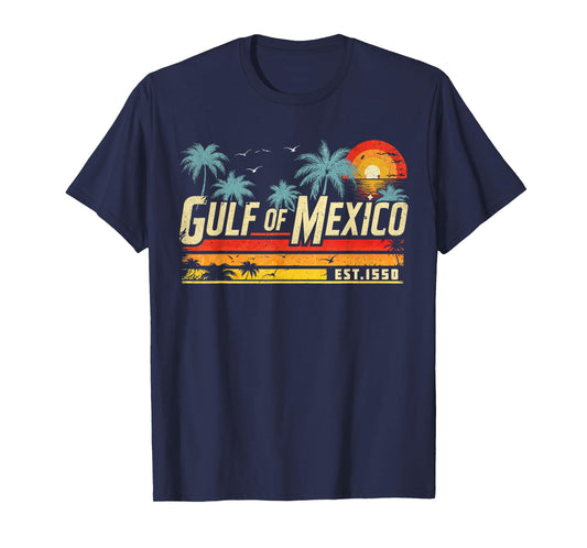 Gulf of Mexico Retro Vintage Beach T-Shirt