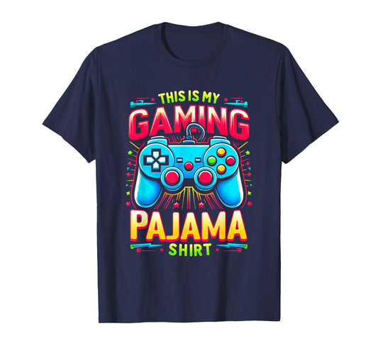 This Is My Gaming Pajama Shirt Gamepad Video Game Gamer T-Shirt