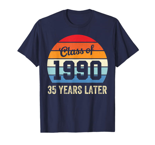Vintage Class Of 1990 35 Years Later Reunion 35th Graduation T-Shirt