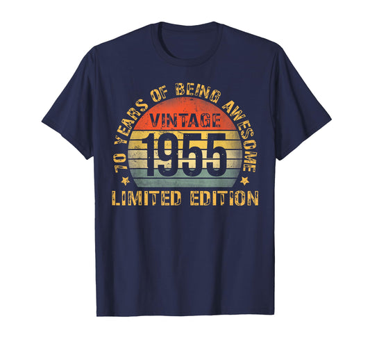 70 Year Birthday Decorations Men Gag 70yr 1955 70th Birthday T-Shirt