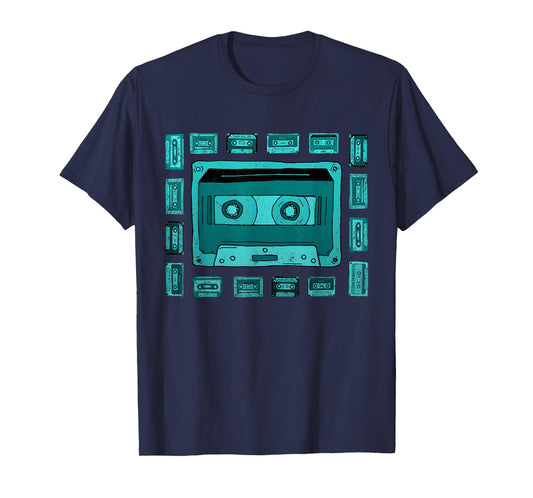 Light Teal Aqua Old School Tapes Teal Aqua Color Graphic T-Shirt