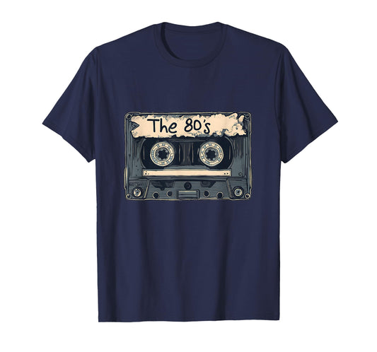 Nostalgic 80's Retro Cassette Throwback Mix Tape 90's T-Shirt