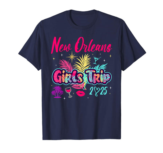 New Orleans Girls Trip 2025 Bachelor Besties Birthday Party T-Shirt