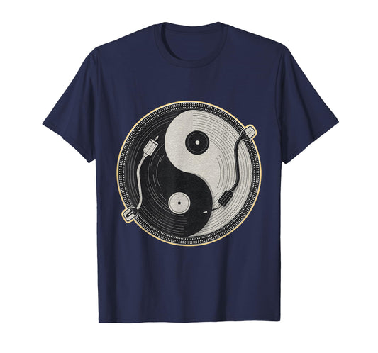 Yin Yang Shirt Vinyl Record Player Collector Music Lover T-Shirt