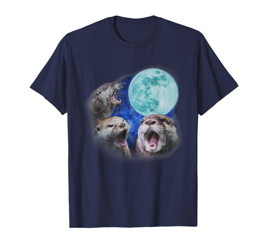 Three Otter Moon | Three Otter Moon Howling Otter Head T-Shirt