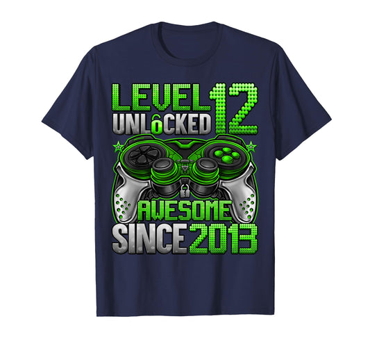 Level 12 Unlocked 12 Year Old Gifts Boys 12th Birthday Boy T-Shirt