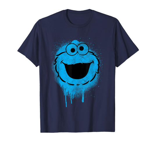 Sesame Street Cookie Monster Graffiti Face Halloween Costume T-Shirt