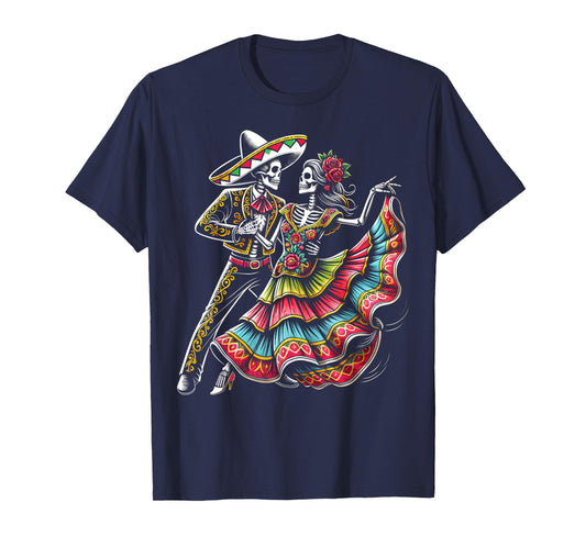 Dia De Los Muertos Skeletons Dancing Mexican Day Of Dead T-Shirt