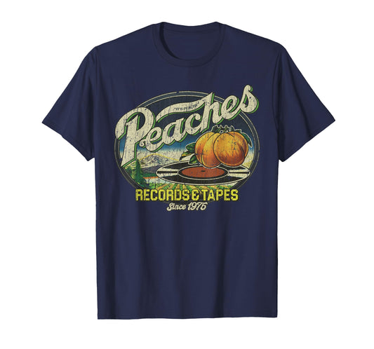 Vintage Peaches Records & Tapes Retro Vinyl CD T-Shirt